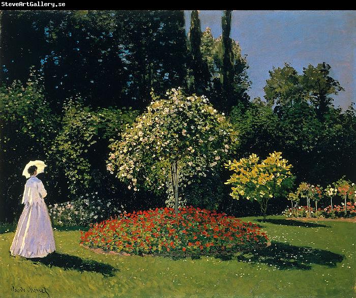 Claude Monet Jeanne-Marguerite Lecadre in the Garden Sainte-Adresse